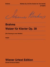 Brahms: Waltzes Opus 39 for Piano published by Wiener Urtext
